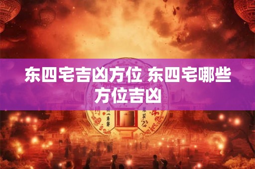 东四宅吉凶方位 东四宅哪些方位吉凶