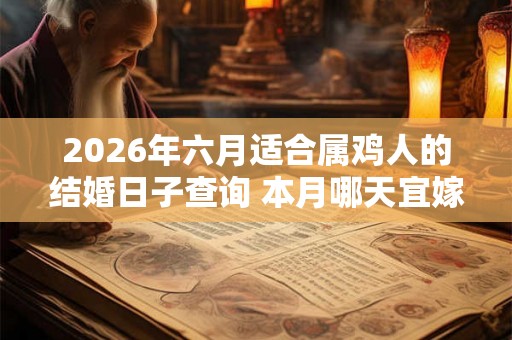 2026年六月适合属鸡人的结婚日子查询 本月哪天宜嫁娶
