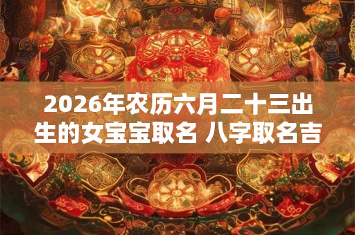 2026年农历六月二十三出生的女宝宝取名 八字取名吉利的名字
