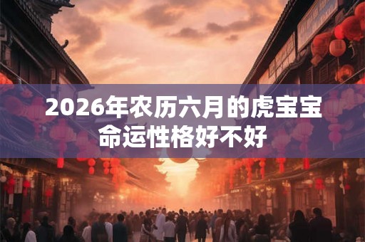 2026年农历六月的虎宝宝命运性格好不好 2026年农历六月的虎宝宝命运性格好不好