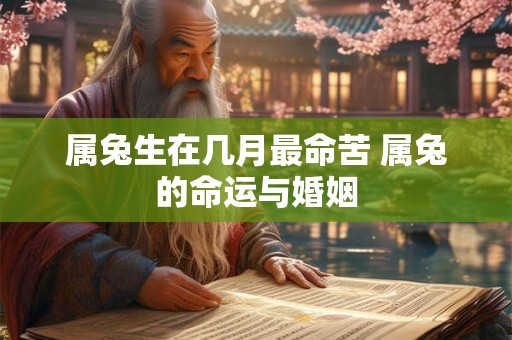 属兔生在几月最命苦 属兔的命运与婚姻