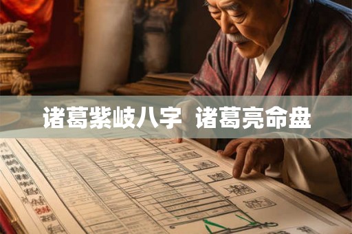 诸葛紫岐八字  诸葛亮命盘
