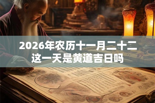 2026年农历十一月二十二这一天是黄道吉日吗 2026年农历十一月二十二这一天是黄道吉日吗