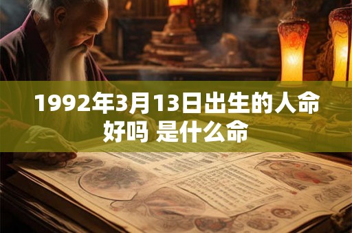 1992年3月13日出生的人命好吗 是什么命