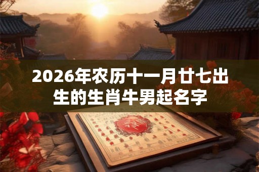 2026年农历十一月廿七出生的生肖牛男起名字