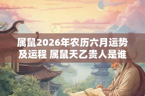 属鼠2026年农历六月运势及运程 属鼠天乙贵人是谁