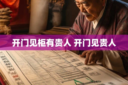 开门见柜有贵人 开门见贵人