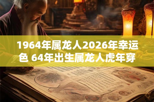1964年属龙人2026年幸运色 64年出生属龙人虎年穿什么颜色衣服好 1964年属龙人2026年幸运色 64年出生属龙人虎年穿什么颜色衣服好