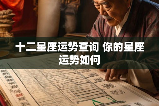 十二星座运势查询 你的星座运势如何