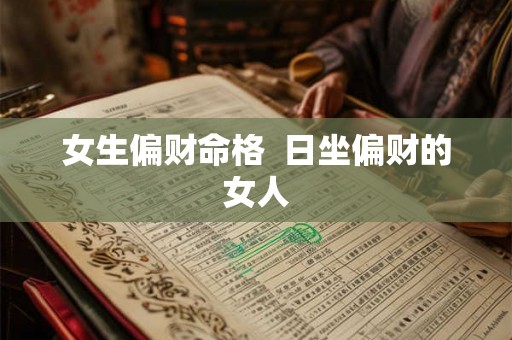 女生偏财命格  日坐偏财的女人