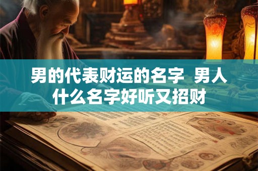 男的代表财运的名字  男人什么名字好听又招财