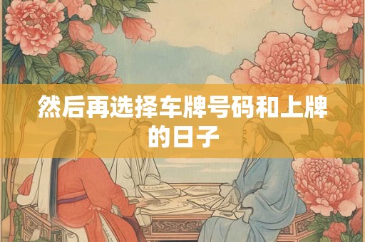 然后再选择车牌号码和上牌的日子