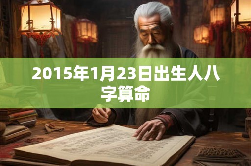 2015年1月23日出生人八字算命