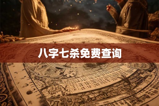八字七杀免费查询