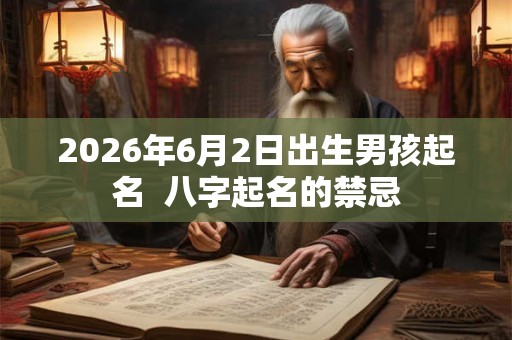 2026年6月2日出生男孩起名  八字起名的禁忌