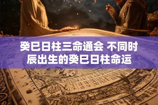 癸巳日柱三命通会 不同时辰出生的癸巳日柱命运