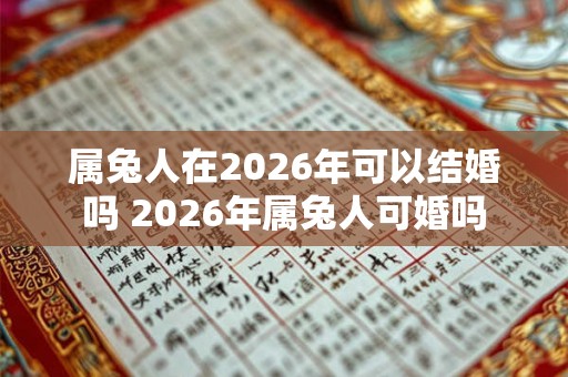 属兔人在2026年可以结婚吗 2026年属兔人可婚吗