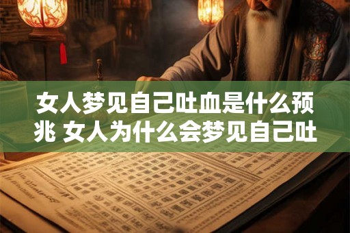 女人梦见自己吐血是什么预兆 女人为什么会梦见自己吐血 女人梦见自己吐血是什么预兆 女人为什么会梦见自己吐血