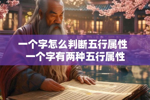 一个字怎么判断五行属性  一个字有两种五行属性