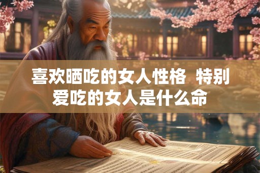喜欢晒吃的女人性格  特别爱吃的女人是什么命