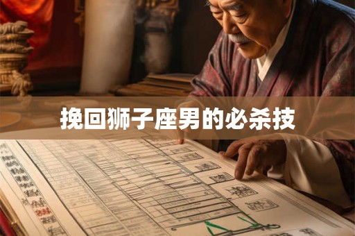 挽回狮子座男的必杀技
