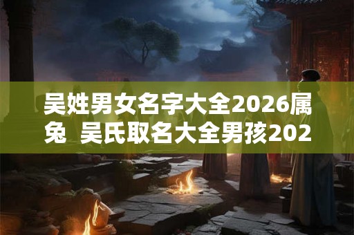 吴姓男女名字大全2026属兔  吴氏取名大全男孩2026年