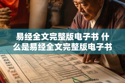 易经全文完整版电子书 什么是易经全文完整版电子书