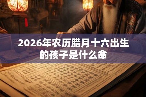 2026年农历腊月十六出生的孩子是什么命