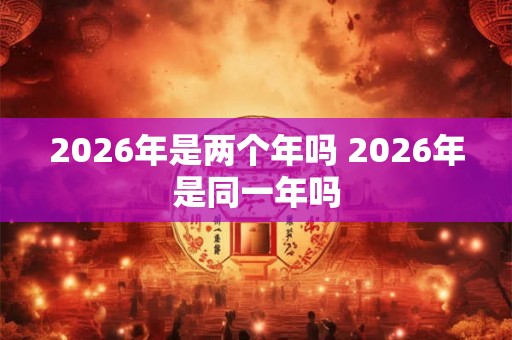 2026年是两个年吗 2026年是同一年吗