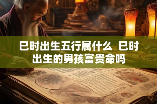 巳时出生五行属什么  巳时出生的男孩富贵命吗