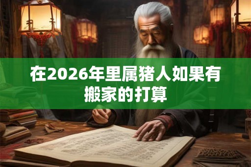 在2026年里属猪人如果有搬家的打算
