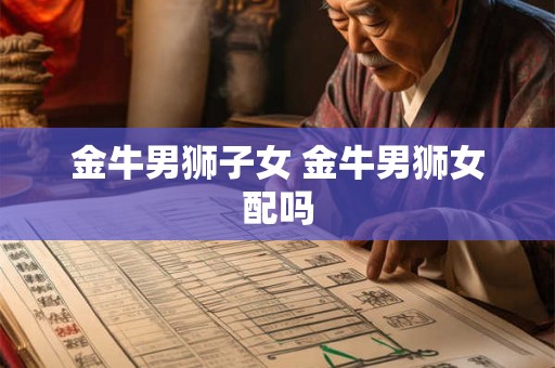 金牛男狮子女 金牛男狮女配吗