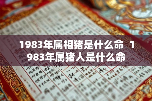 1983年属相猪是什么命  1983年属猪人是什么命