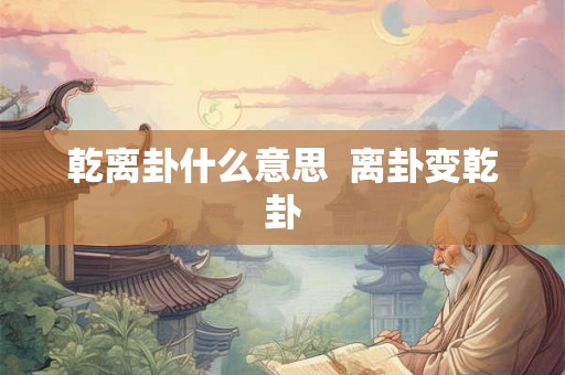 乾离卦什么意思  离卦变乾卦