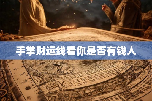 手掌财运线看你是否有钱人