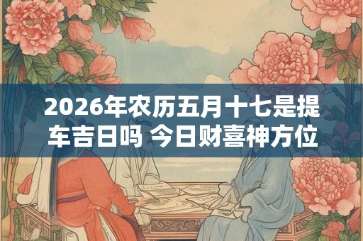 2026年农历五月十七是提车吉日吗 今日财喜神方位