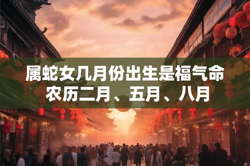 属蛇女几月份出生是福气命 农历二月、五月、八月