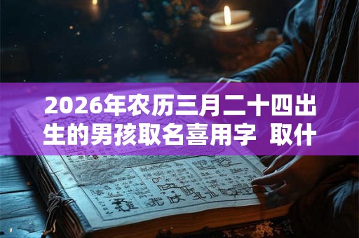 2026年农历三月二十四出生的男孩取名喜用字  取什么名字比较吉利