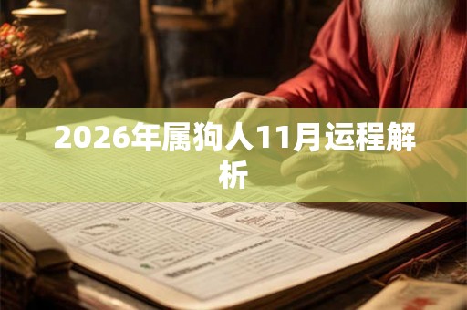 2026年属狗人11月运程解析