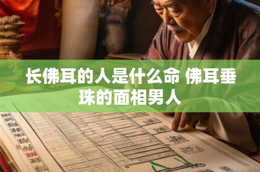 长佛耳的人是什么命 佛耳垂珠的面相男人