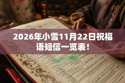 2026年小雪11月22日祝福语短信一览表! 2026年小雪11月22日祝福语短信一览表!
