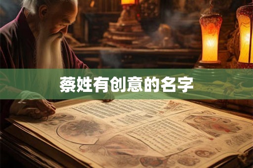 蔡姓有创意的名字