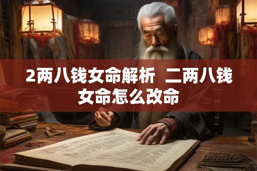2两八钱女命解析  二两八钱女命怎么改命