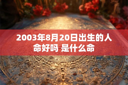 2003年8月20日出生的人命好吗 是什么命
