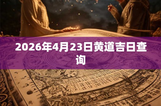 2026年4月23日黄道吉日查询