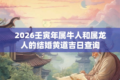 2026壬寅年属牛人和属龙人的结婚黄道吉日查询