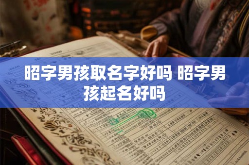 昭字男孩取名字好吗 昭字男孩起名好吗