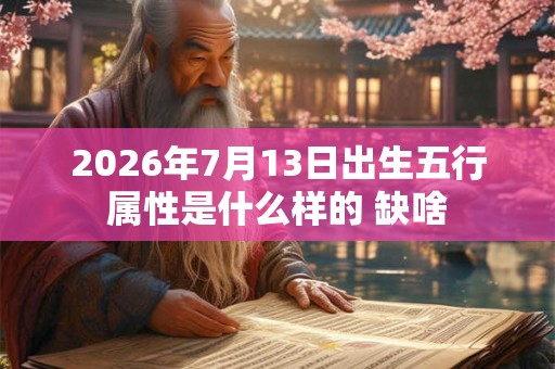 2026年7月13日出生五行属性是什么样的 缺啥