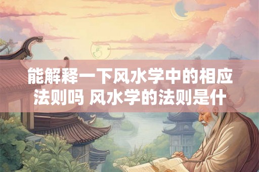 能解释一下风水学中的相应法则吗 风水学的法则是什么