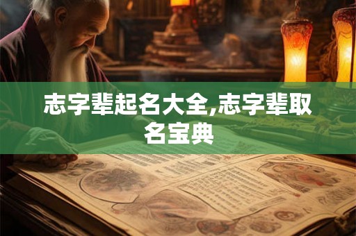志字辈起名大全,志字辈取名宝典
